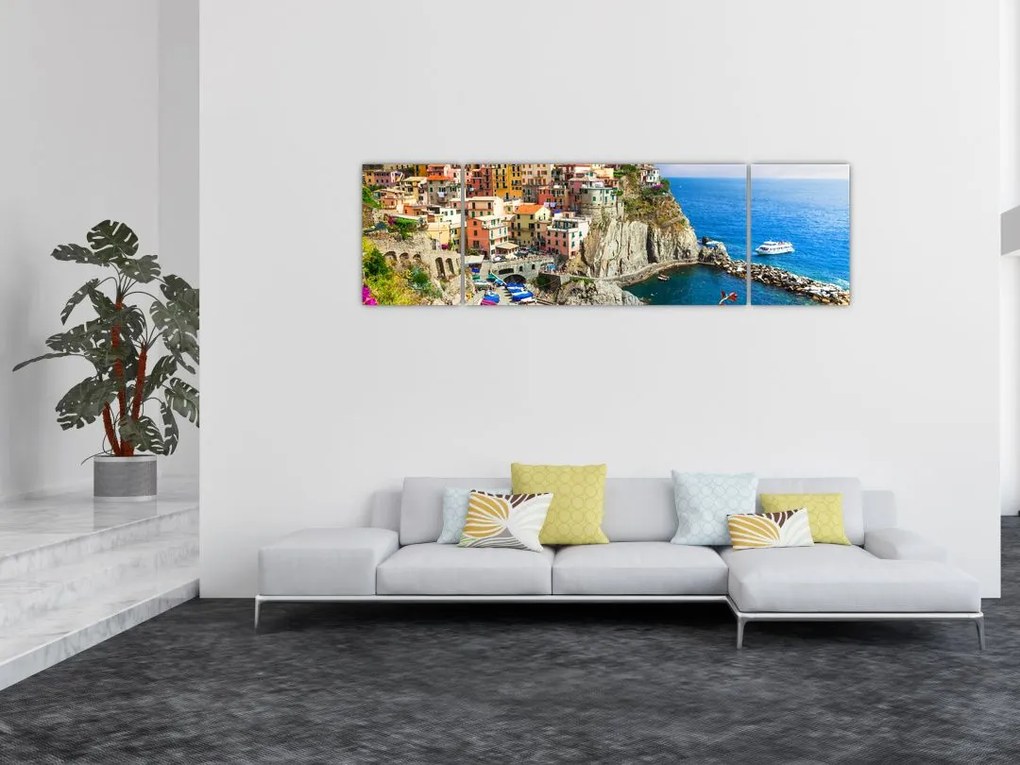 Obraz - Włoska wioska Manarola (170x50 cm)