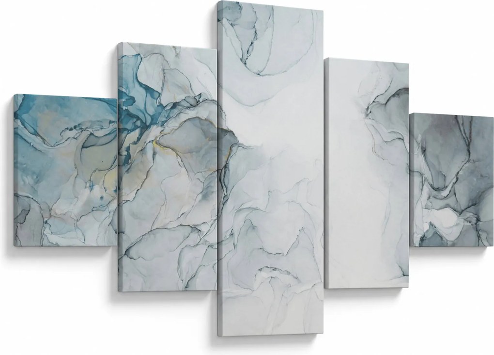 Obraz - Niebieski marmur (125x70 cm)