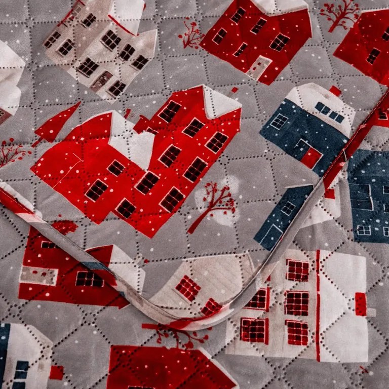 Narzuta na łóżko WINTER COTTAGE, szary Rozmiar: 220 x 240 cm