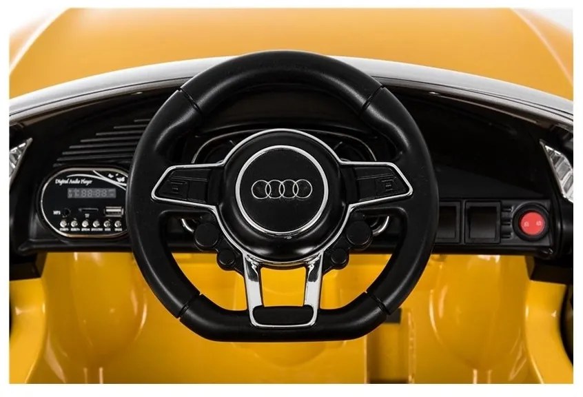 Auto na akumulator audi r8 spyder żółty