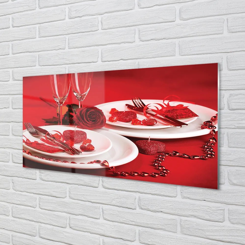 Panel nad Blat Kuchenny Róża, Serca i Kieliszki