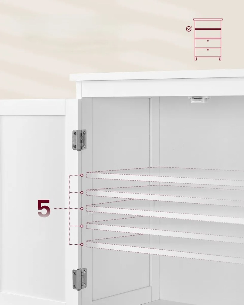 Szafka łazienkowa LAVORANO 110x60 cm, biała