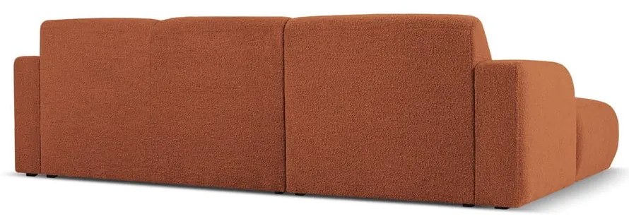 Brązowy narożnik z materiału bouclé (lewostronny) Molino – Micadoni Home