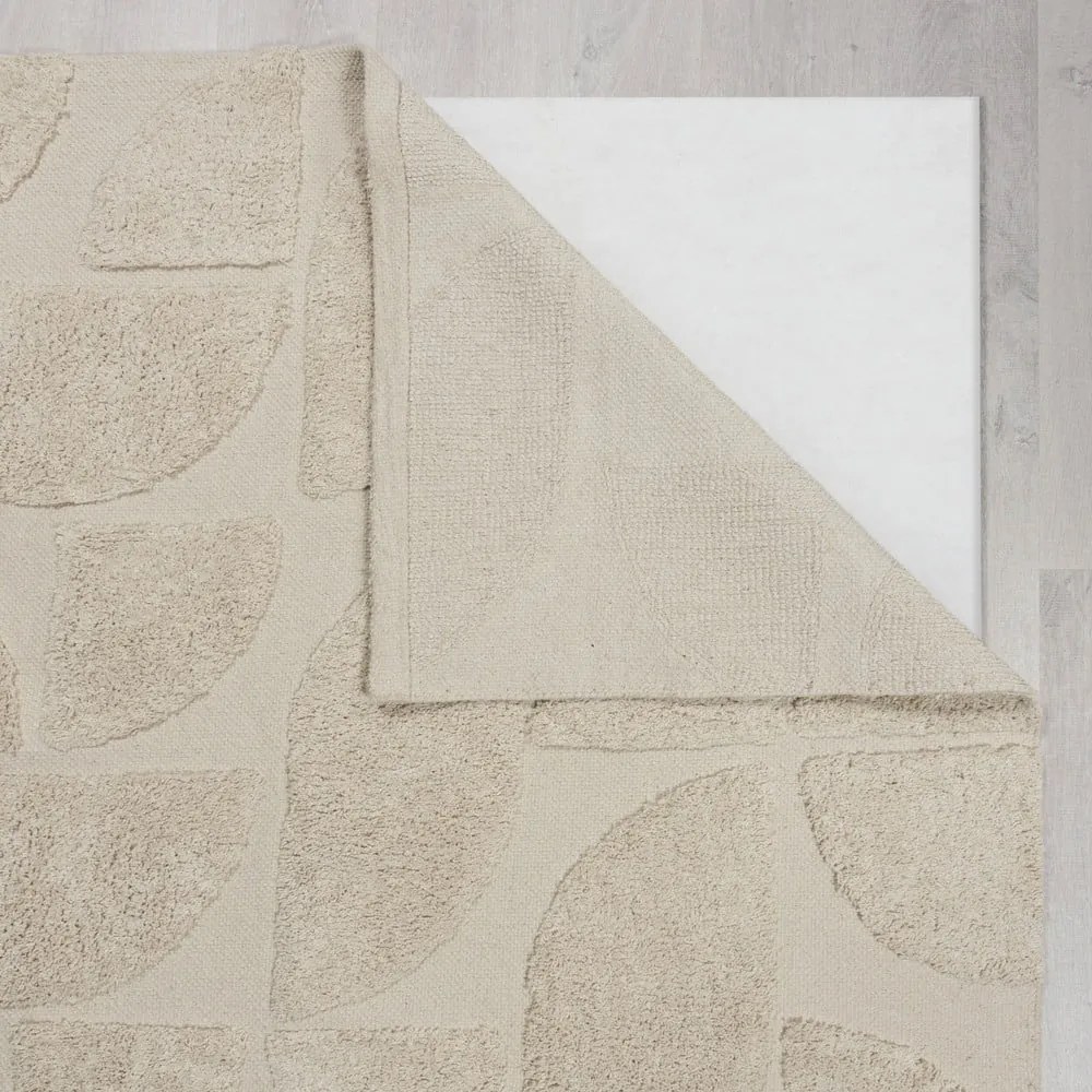 Kremowy bawełniany dywan tkany ręcznie 120x170 cm Ada Arch Geo – Flair Rugs