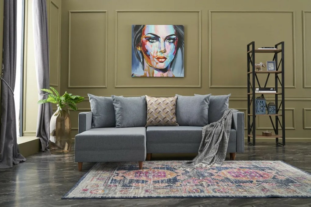 Narożna rozkładana sofa Aydam Left Blue