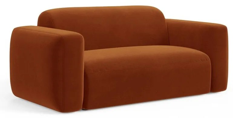 Aksamitna sofa w kolorze terakoty 180 cm Strino – Cosmopolitan Design