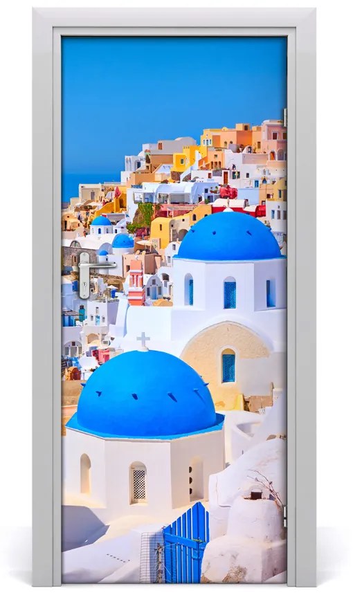 Fototapeta samoprzylepna na drzwi Miasto Santorini