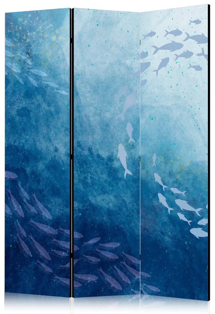 Parawan dwustronny Zwierzęta 135x172 cm 3-częściowy niebieski ARTGEIST B