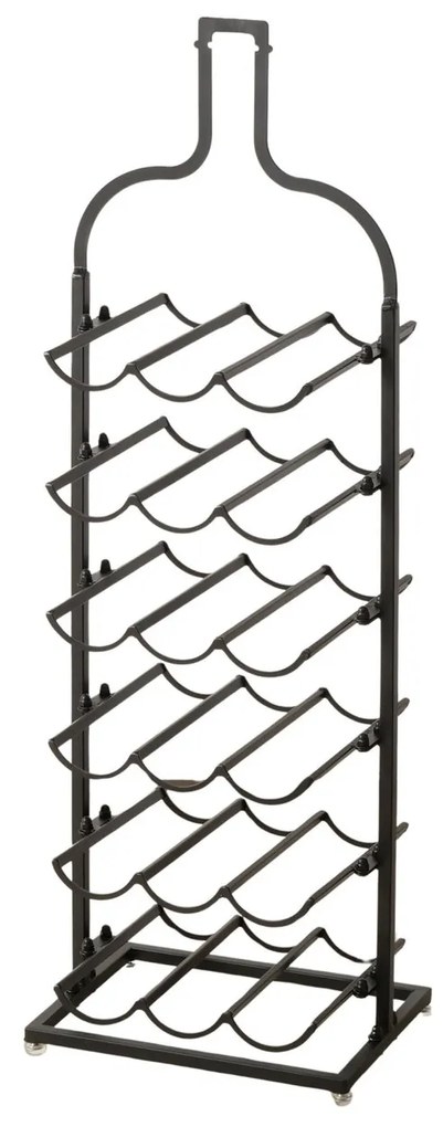 Stojak na wino metalowy w kształcie butelki BOTELLA, wys. 91 cm