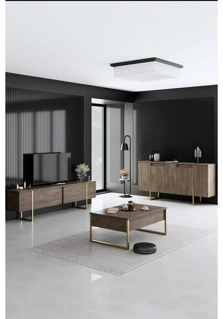 Szafka Luxe Walnut and Gold