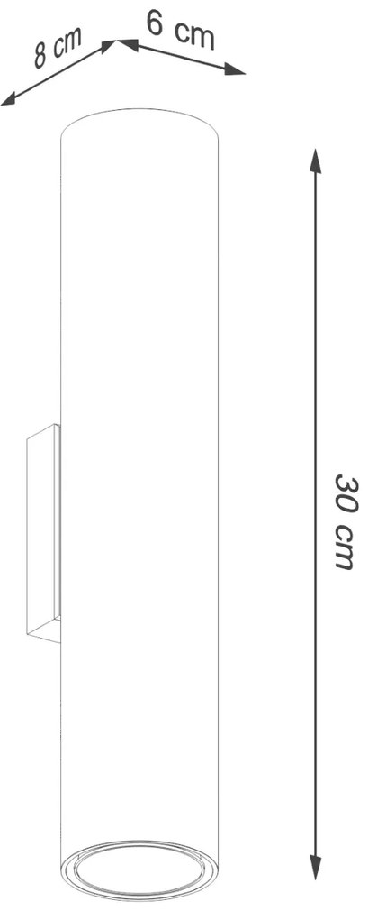Kinkiet LAGOS 2 ochra czerwona SOLLUX LIGHTING