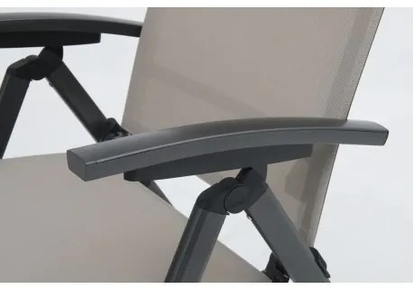 AVANTAGE mocca - aluminiowy fotel ogrodowy z funkcją rozkładania