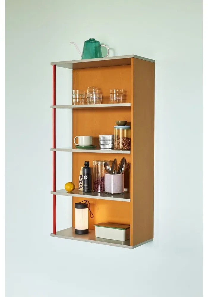 Pomarańczowy regał ścienny z litego drewna jesionowego 60x109 cm Apollo – Hübsch