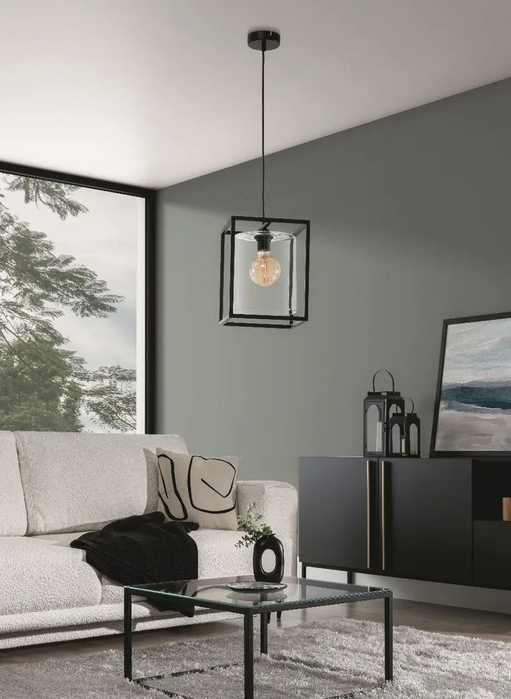 Lampa wisząca QUADRATUS czarna ELTAP