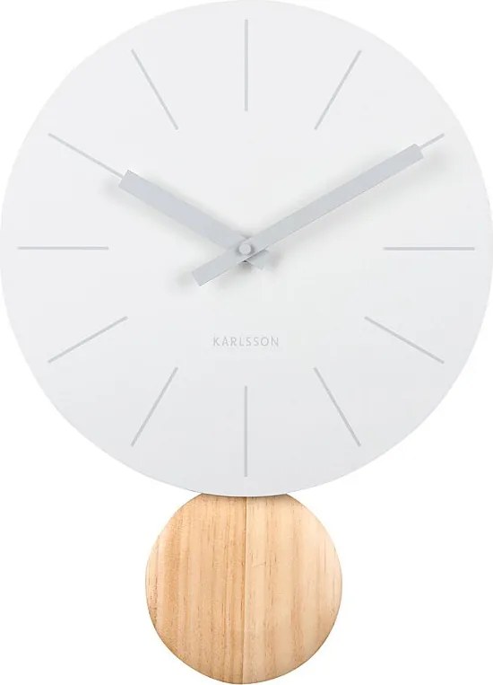 Zegar ścienny Arlo Pendulum - Biały - Ø30cm