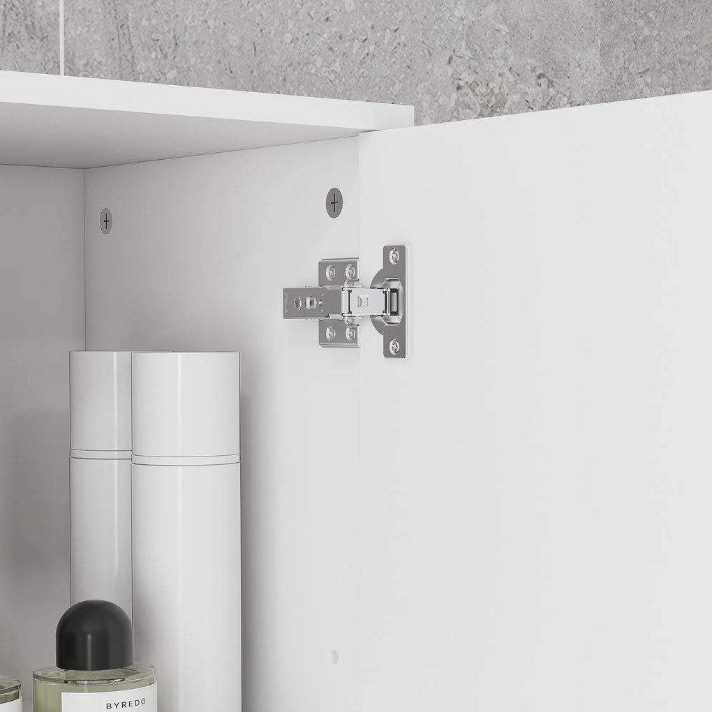 kleankin Szafka Łazienkowa, Szafka z Półkami i Szufladą, Regulowana, Biała