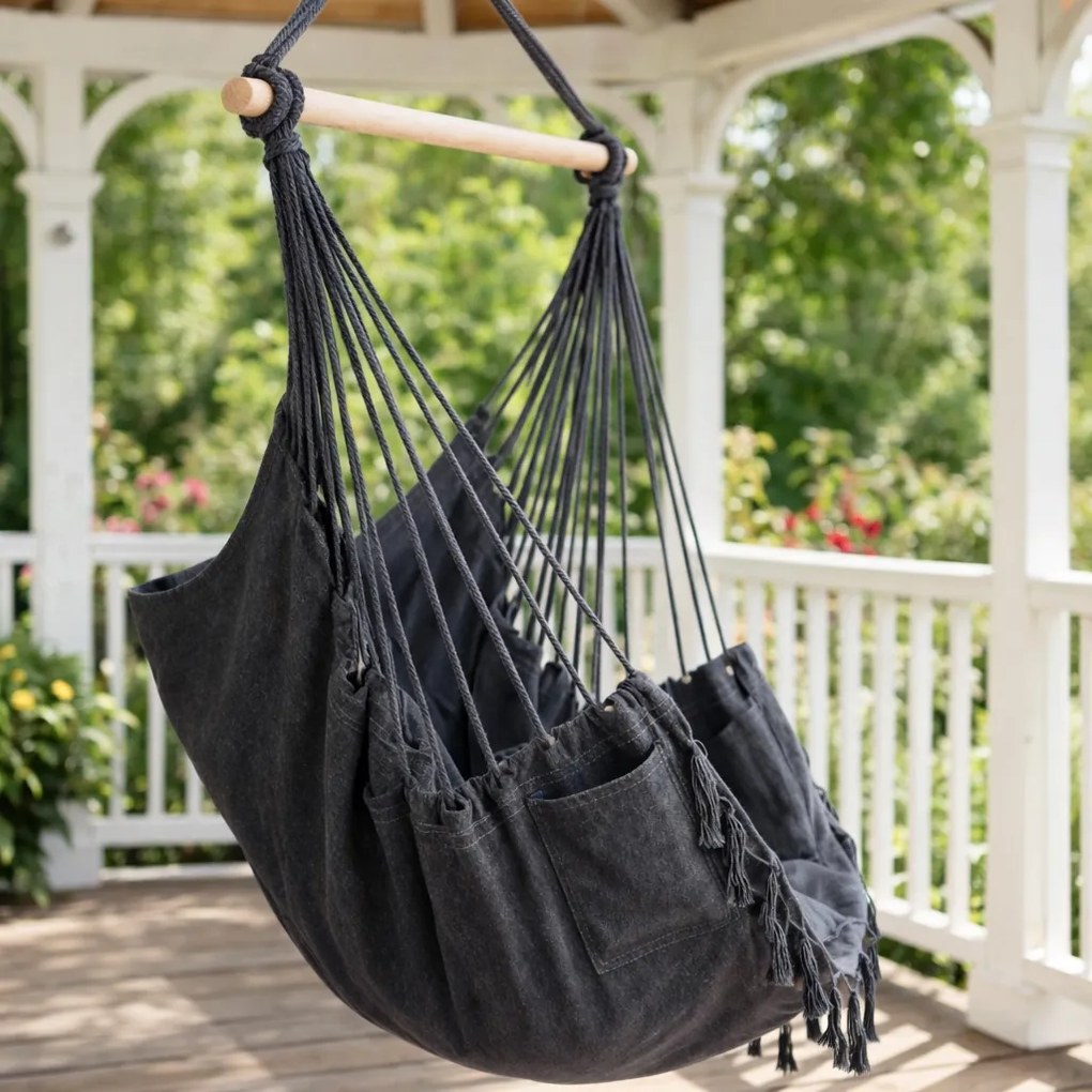 Fotel wiszący brazylijski z poduszką - hamak ogrodowy Breeze HC-2503