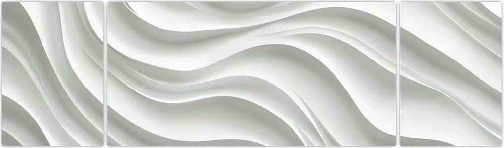 Obraz - 3D białe fale (170x50 cm)