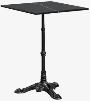 Kwadratowy Stolik Barowy Z Naturalnego Kamienia Azteca 60 X 60 Cm & Czarny Marmur Marquina - Czarny - Sklum