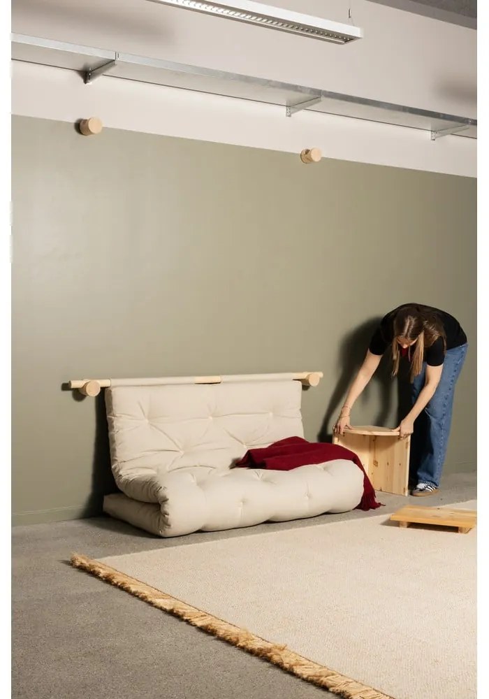 Beżowa rozkładana sofa 135 cm Hooked – Karup Design