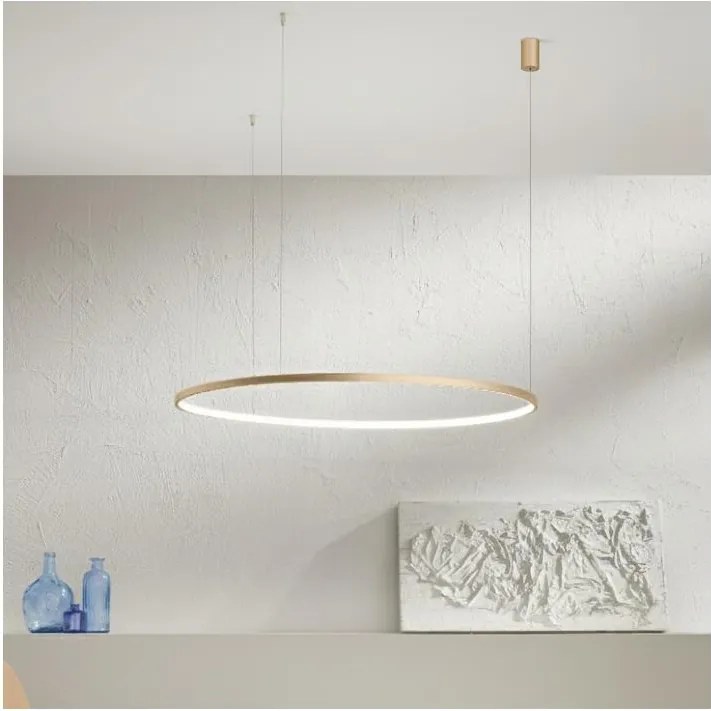 Ondaluce - LED ściemnialny żyrandol na lince SOEL LED/38W/230V śr. 80 cm złoty