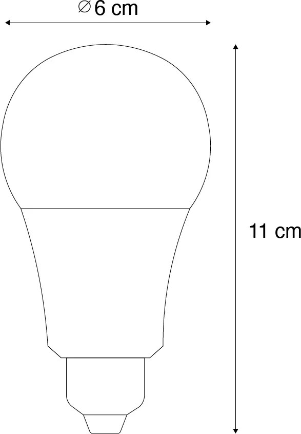 E27 Dimmable LED Żarówka A60 Opal 9W 806lm 2700-6500K