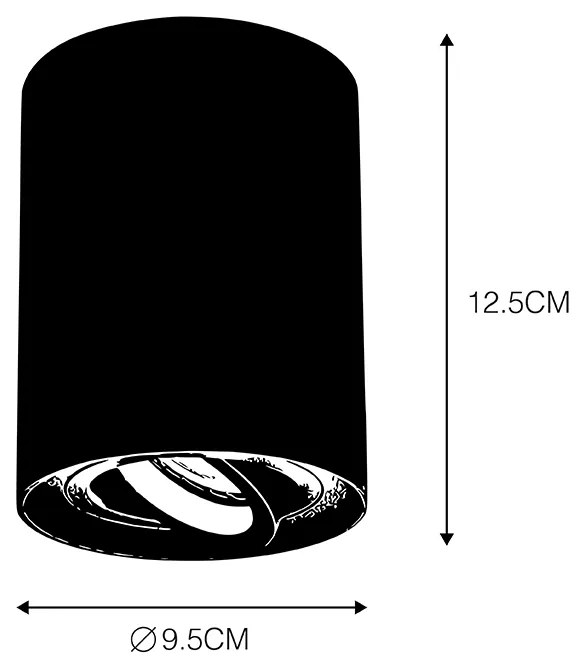 Inteligentny reflektor natynkowy ciemnoszary z możliwością przechylania z WiFi GU10 - Rondoo Up