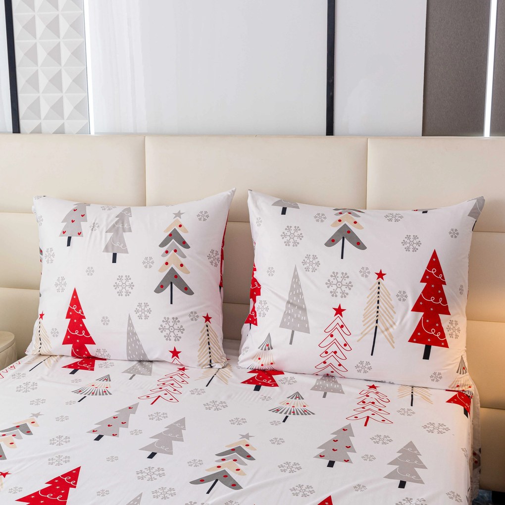 PrzytulneMieszkanie.pl PrzytulneMieszkanie.pl Pościel z mikrofibry JINGLE biała Rozmiar pościeli: 70 x 90 cm | 140 x 220 cm