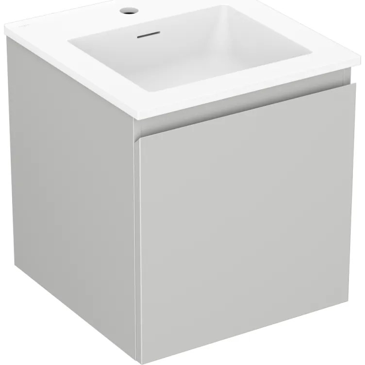 Mexen Orio szafka łazienkowa 45 cm z umywalką Otis, 1 szuflada, szara mat/biała mat - 91A10-04547-1-BF62-W18M01