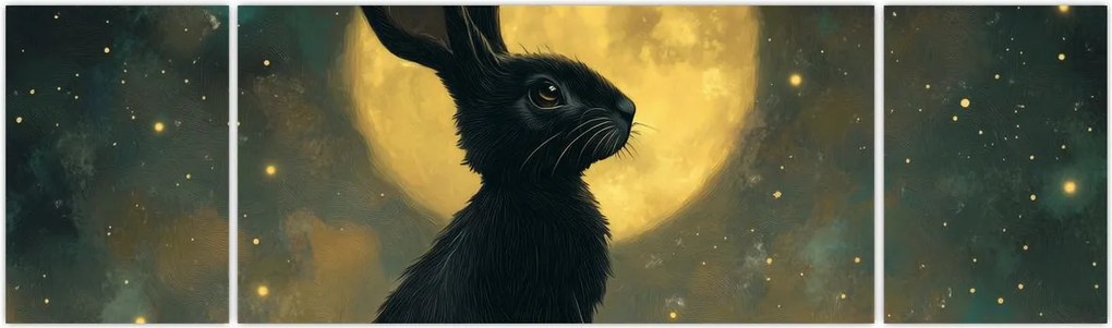 Obraz - Zając z księżycem (170x50 cm)