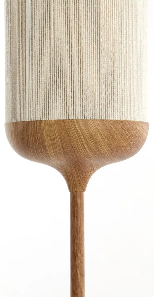 Lampa stojąca w naturalnym kolorze z tekstylnym kloszem (wysokość 159 cm) Dania – Light &amp; Living