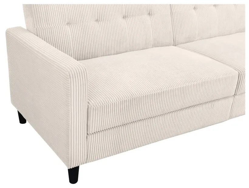 Biała sztruksowa rozkładana sofa 82 cm Hartford – Støraa