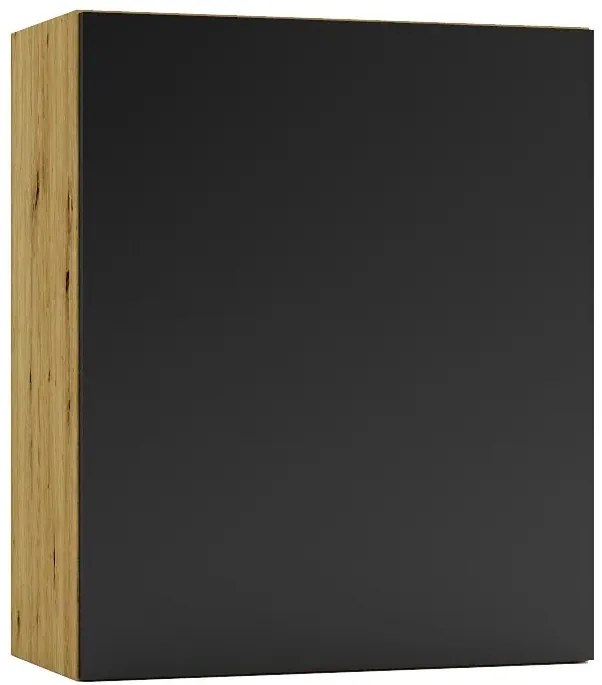 Szafka kuchenna górna 60 cm dąb artisan + czarny - Orfa 21X