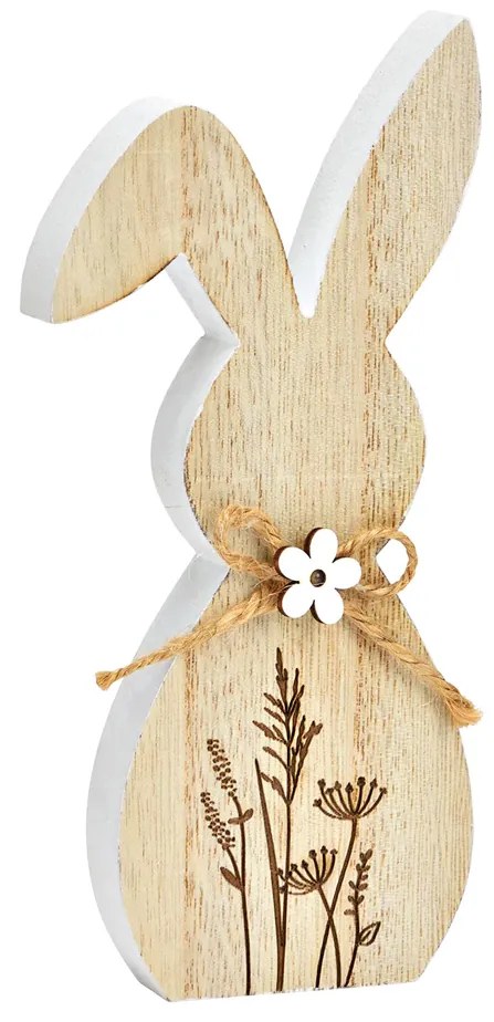 Wielkanocny drewniany zając FLORAL RABBIT 20 cm