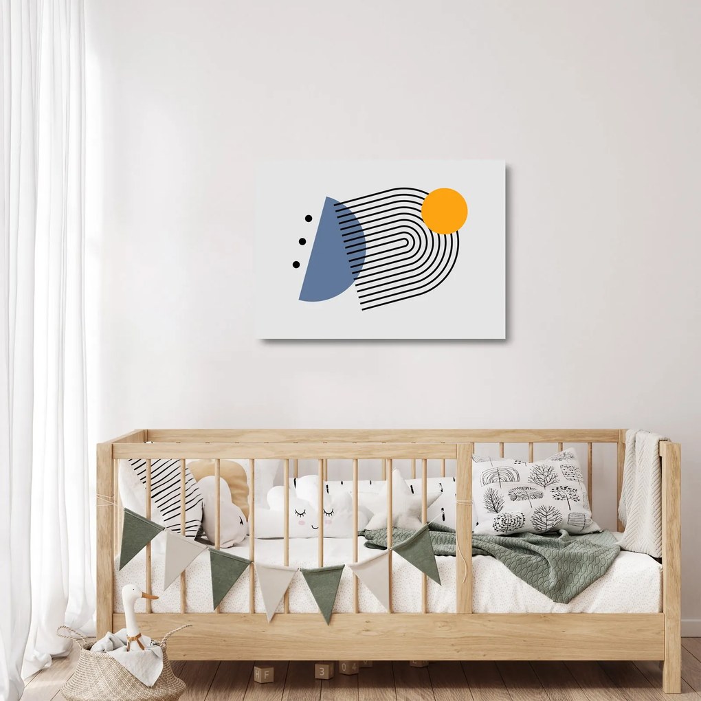 Obraz na szkle - Minimalistyczna abstrakcja N⁰2 (70x50 cm)