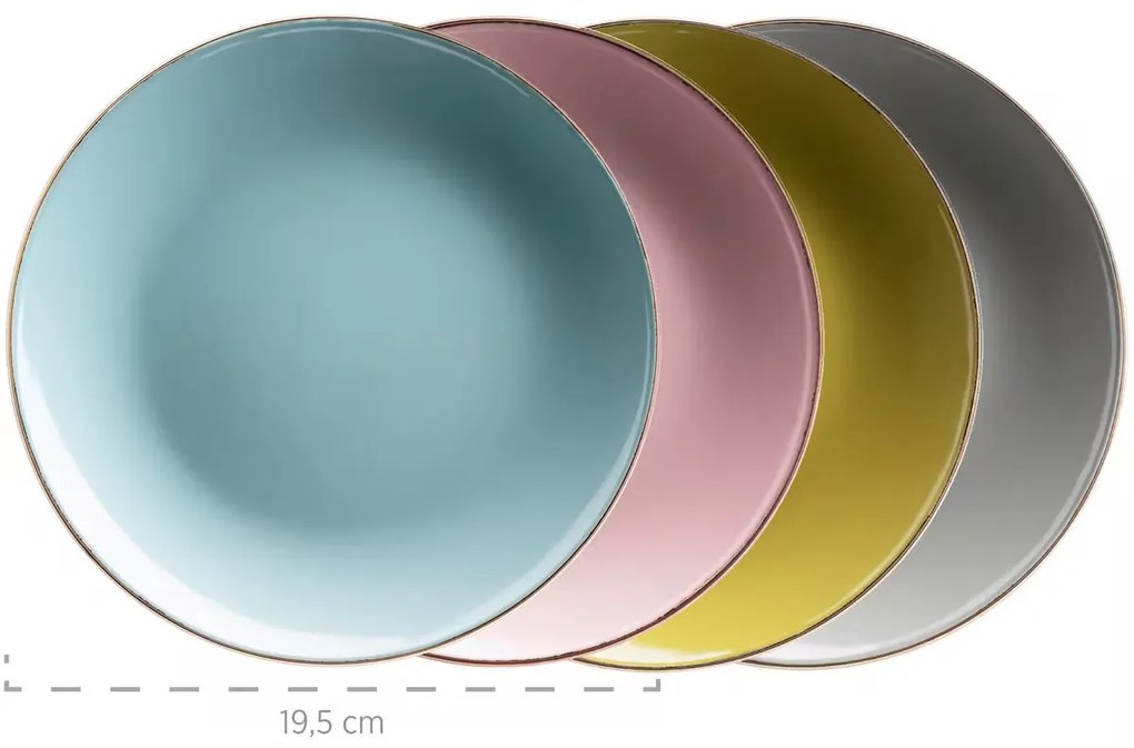 Mäser 16-częściowy zestaw jadalny Metallic RIM Pastel