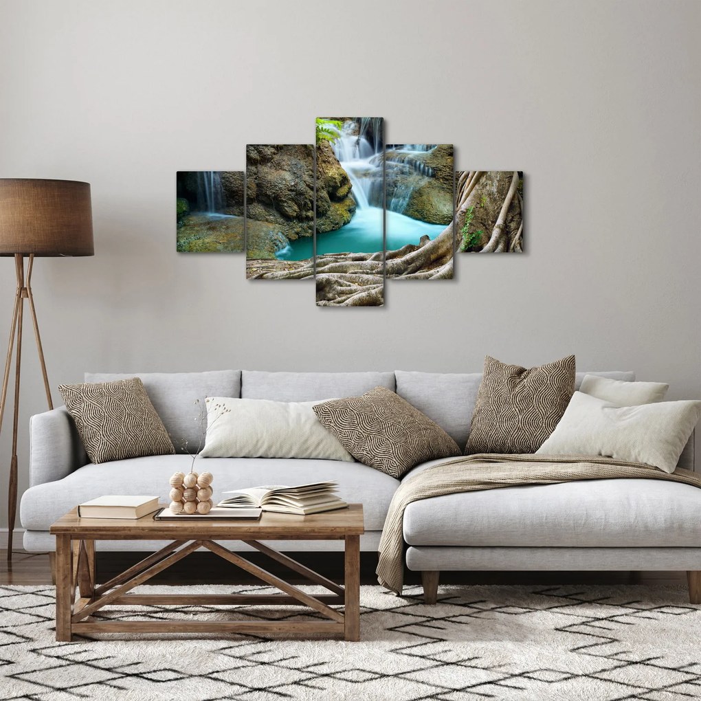 Obraz - Rzeka z wodospadami (125x70 cm)
