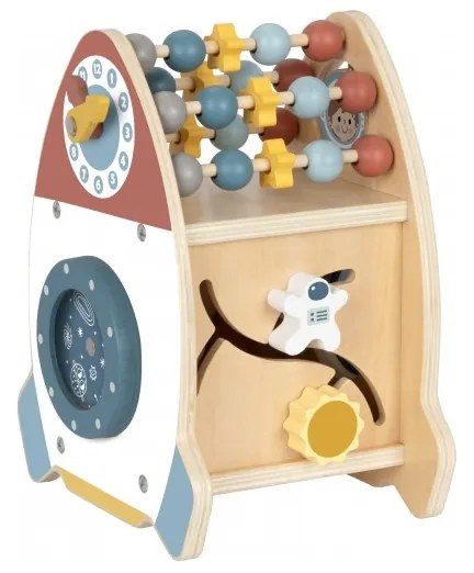 Tooky toy kosmiczna rakieta aktywności sorter labirynt drewniany