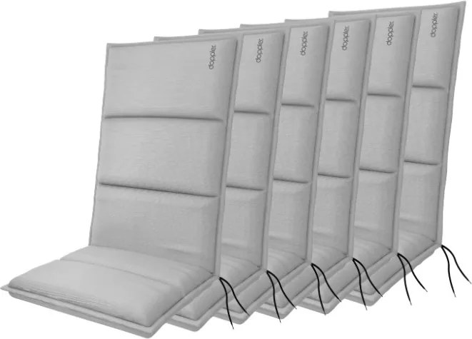 Doppler CITY 4418 - zestaw 6 szt. poduszek na krzesło z wysokim oparciem