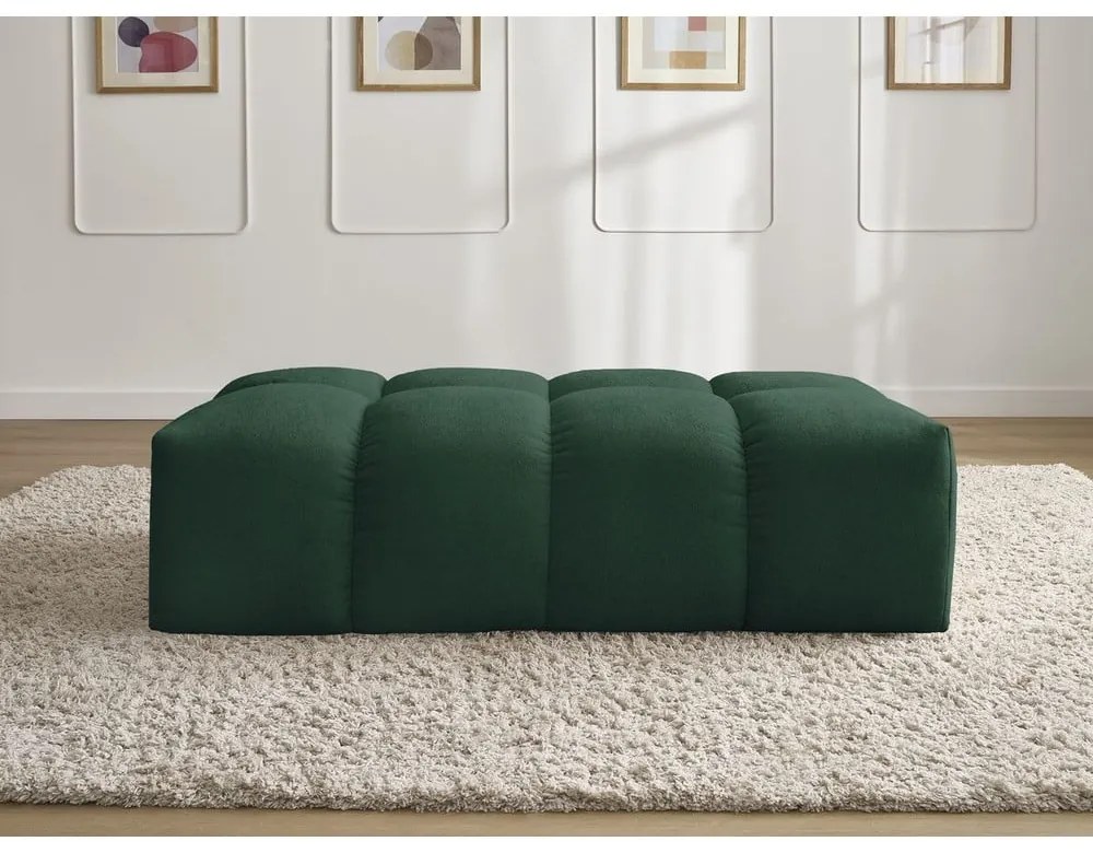 Zielony podnóżek z tkaniny szenilowej Everest – Bobochic Paris