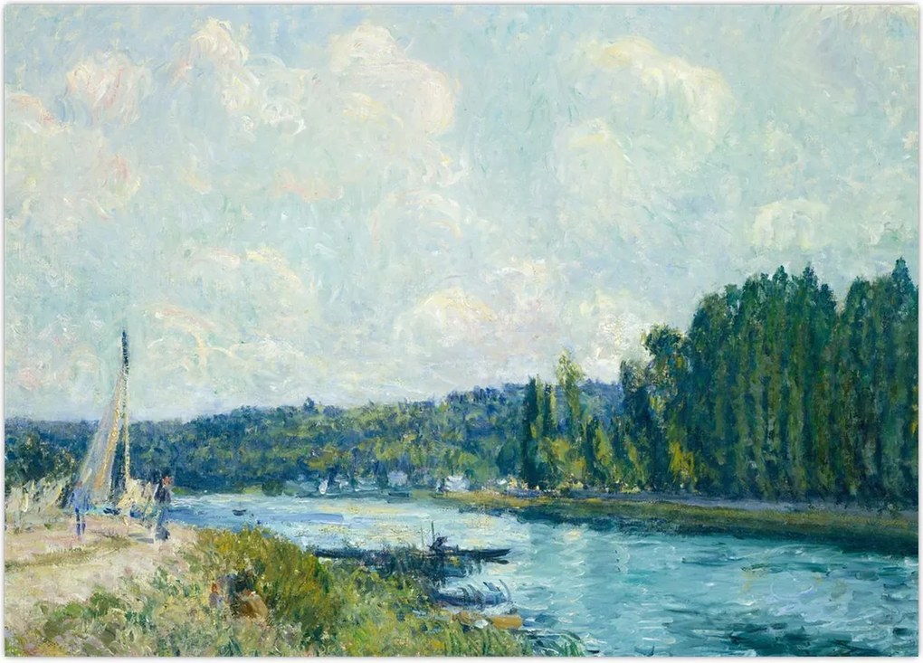Obraz - Alfred Sisley, The Banks of the Oise, reprodukcje (70x50 cm)
