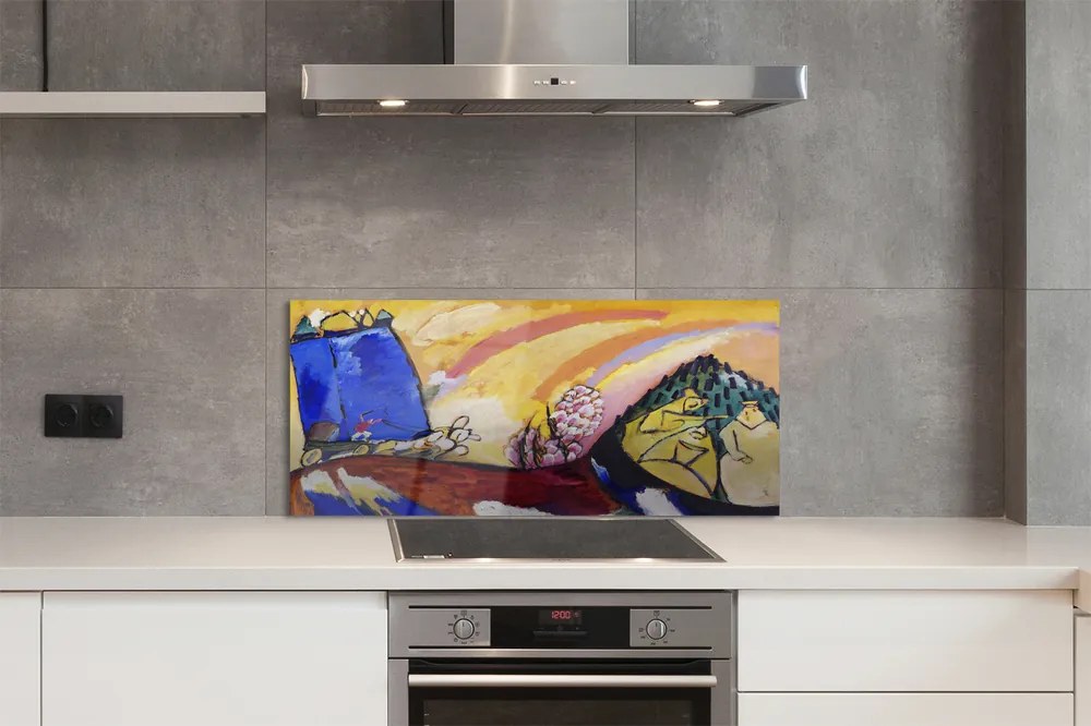 Panel nad Blat Kuchenny Obraz z Trójką - Wassily Kandinsky