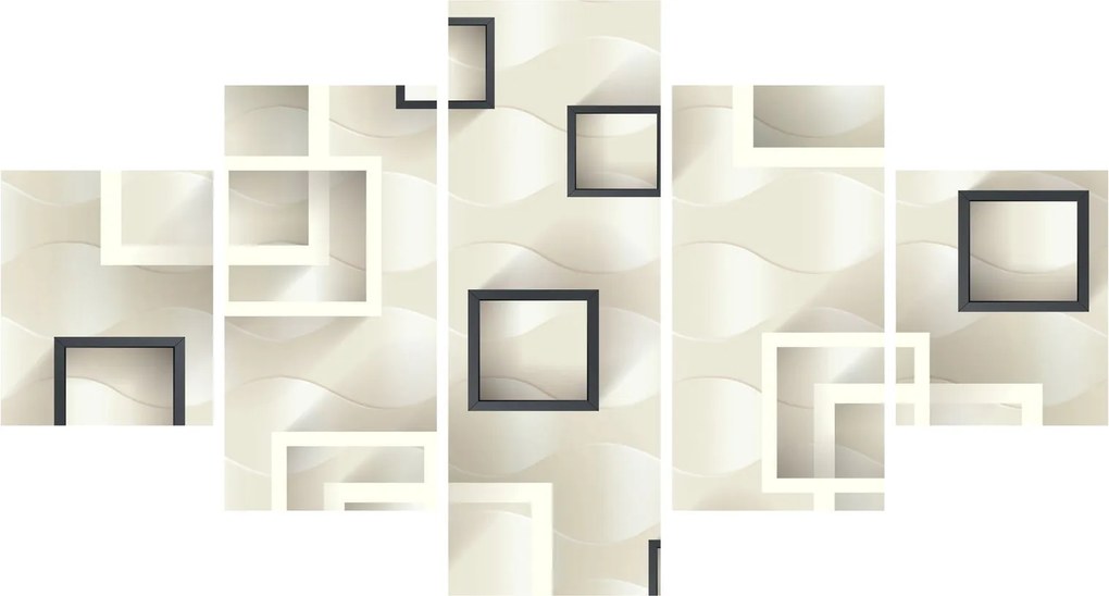Geometryczny abstrakcyjny obraz (125x70 cm)