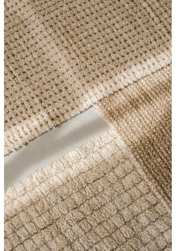 Wełniany chodnik odpowiedni do prania/tkany ręcznie w naturalnym kolorze 80x230 cm Unexpected Wool – Lorena Canals
