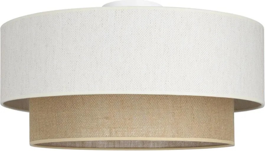 Lampa sufitowa NATIA 1xE27/60W/230V Ø45 cm biała/brązowa