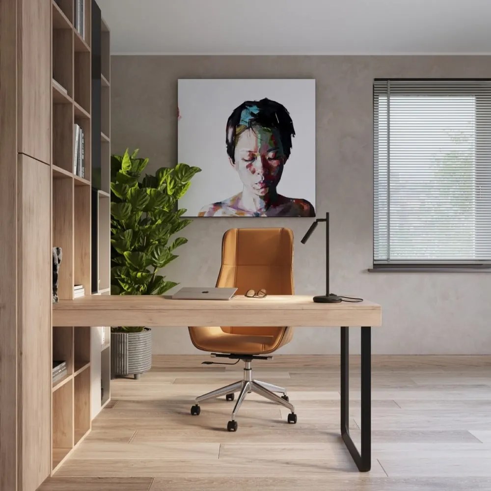 Czarna lampa stołowa (wysokość 43 cm) Fideus – Sollux