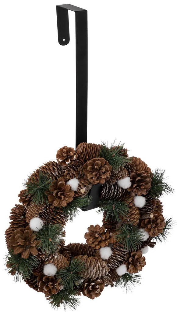 Wieszak na drzwi z uchwytem na wieniec, 38 cm