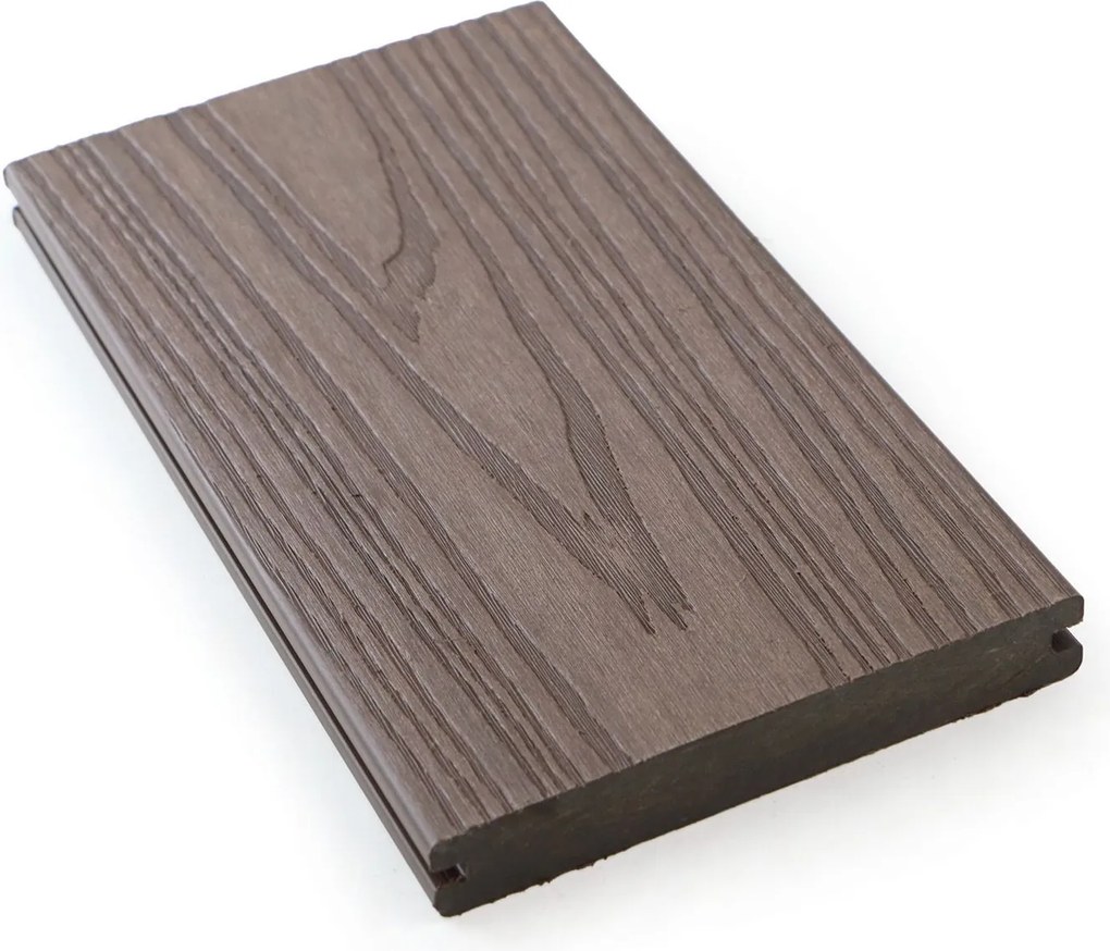 Deski tarasowe WPC koextrudowane, pełny profil, 140 × 23 × 2850 mm, 4 szt., rosewood