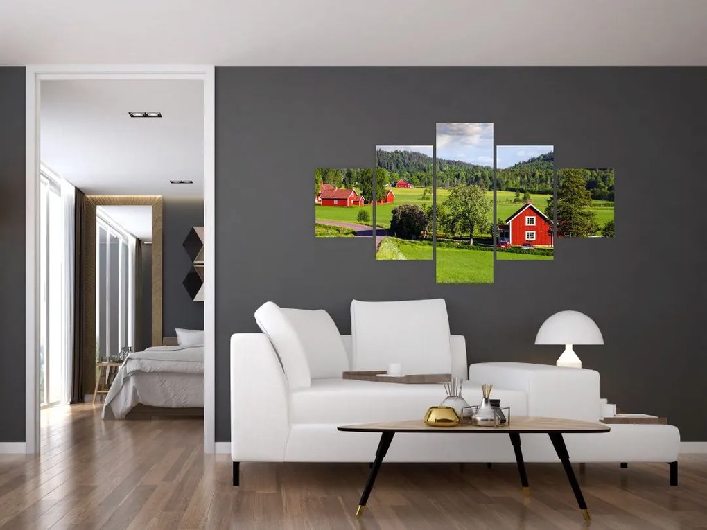 Obraz wsi (125x70 cm)
