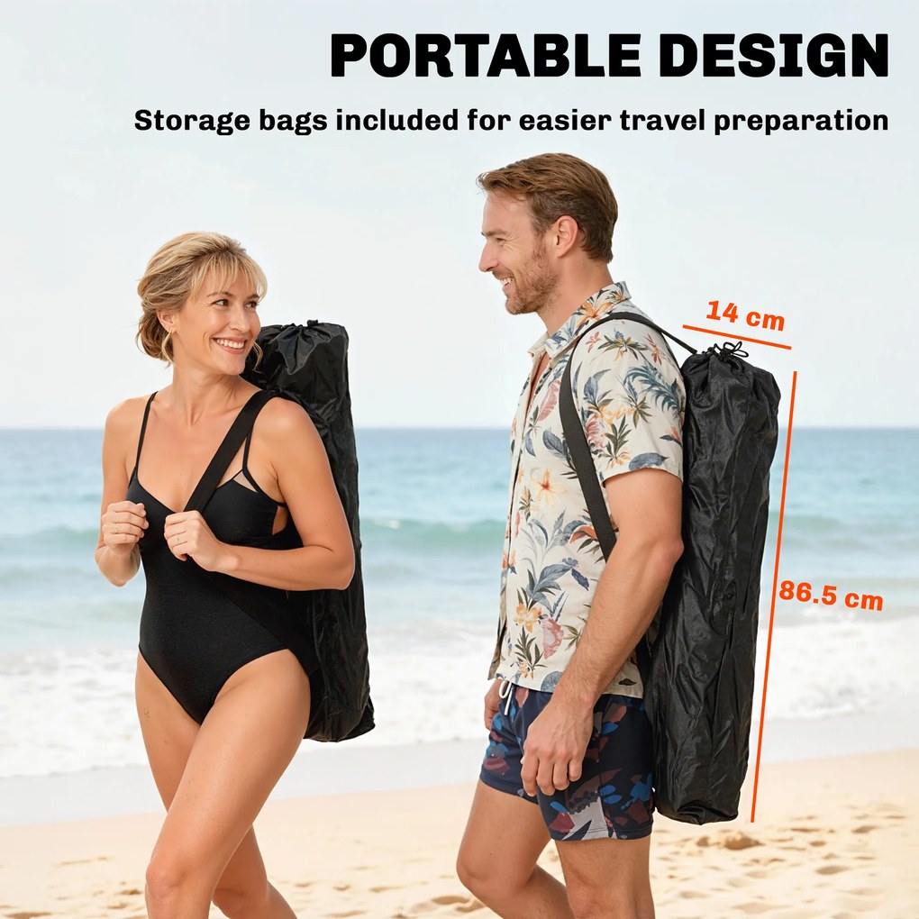 Outsunny Zestaw 2 krzeseł kempingowych składanych fotel wędkarski z odpinanym podnóżkiem uchwyt na napój nośność 120 kg Szary | Aosom PL